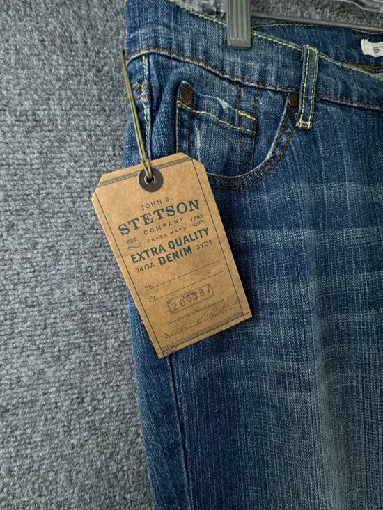 NWT Stetson Women Blue Cotton Blend 816 Fit Cropped Jeans Size 12 ACTL 34x28 - Picture 8 of 16